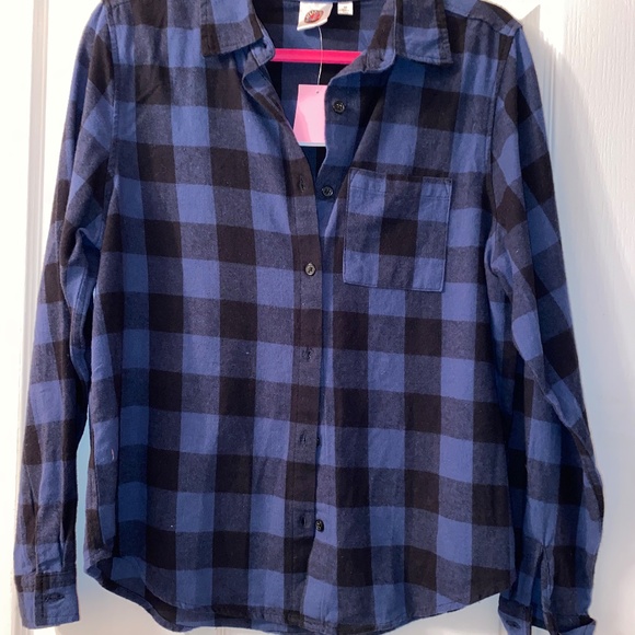 Grateful Dead NEW Flannel Blue Black Music Band Target Plaid XS Extra Small - Picture 3 of 3